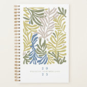 Abstracte kleurrijke tropische bladeren gepersonal planner (Voorkant)