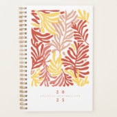 Abstracte kleurrijke tropische bladeren gepersonal planner (Voorkant)