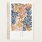 Abstracte kleurrijke tropische bladeren gepersonal planner (Voorkant)