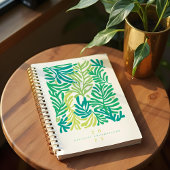 Abstracte kleurrijke tropische bladeren gepersonal planner
