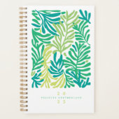 Abstracte kleurrijke tropische bladeren gepersonal planner (Voorkant)