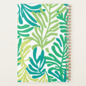 Abstracte kleurrijke tropische bladeren gepersonal planner (Achterkant)