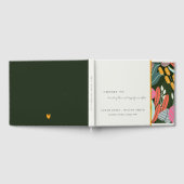 Abstracte, kleurrijke tropische botanische bruilof gastenboek (Volledig)