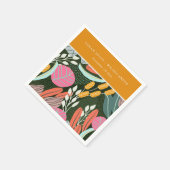 Abstracte, kleurrijke tropische botanische bruilof servet (Hoek)