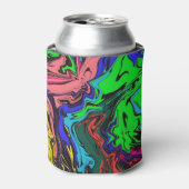 Abstracte kleurrijke tweekleurig / fijngemaakt / blikjeskoeler (Blikje Voorkant)