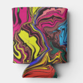 Abstracte kleurrijke tweekleurig / fijngemaakt / blikjeskoeler (Achterkant)