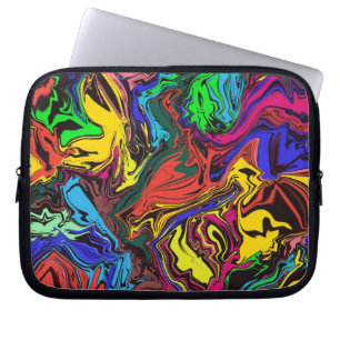 Abstracte kleurrijke tweekleurig / fijngemaakt / laptop sleeve