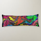 Abstracte kleurrijke tweekleurig / fijngemaakt / lichaamskussen (Achterkant)
