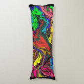 Abstracte kleurrijke tweekleurig / fijngemaakt / lichaamskussen (Voorkant Verticaal)