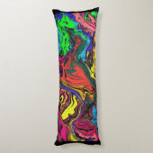 Abstracte kleurrijke tweekleurig / fijngemaakt / lichaamskussen (Achterkant (Verticaal))