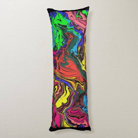 Abstracte kleurrijke tweekleurig / fijngemaakt / lichaamskussen (Achterkant (Verticaal))