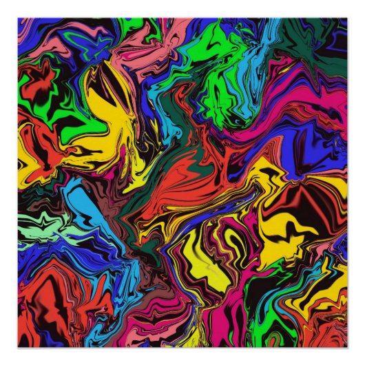 Abstracte kleurrijke tweekleurig / fijngemaakt / perfect poster (Voorkant)