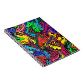 Abstracte kleurrijke tweekleurig / fijngemaakt / s notitieboek (Rechterzijde)