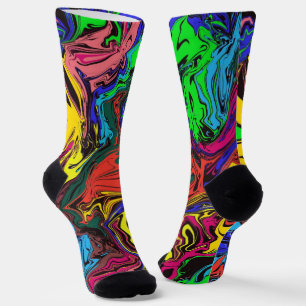 Abstracte kleurrijke tweekleurig / fijngemaakt / sokken