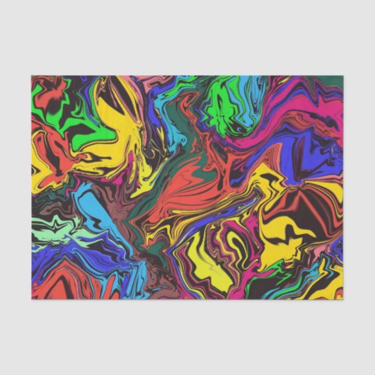Abstracte kleurrijke tweekleurig / fijngemaakt / tissuepapier (Voorkant)