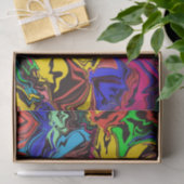 Abstracte kleurrijke tweekleurig / fijngemaakt / tissuepapier (Geschenk)