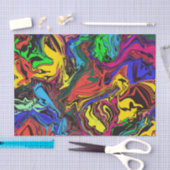 Abstracte kleurrijke tweekleurig / fijngemaakt / tissuepapier (Craft)