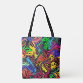 Abstracte kleurrijke tweekleurig / fijngemaakt / tote bag (Achterkant)