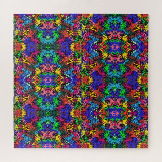 Abstracte kleurrijke tweekleurig / halve brick / legpuzzel (Horizontaal)