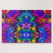 Abstracte kleurrijke tweekleurig / spiegelroer / M Legpuzzel (Horizontaal)