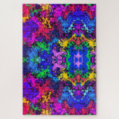 Abstracte kleurrijke tweekleurig / spiegelroer / M Legpuzzel (Verticaal)