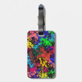 Abstracte kleurrijke tweeling / bagagelabel (Achterkant verticaal)