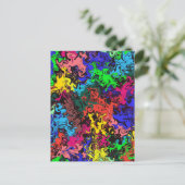 Abstracte kleurrijke tweeling / briefkaart (Staand voorkant)