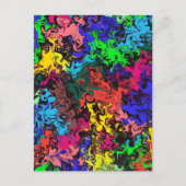 Abstracte kleurrijke tweeling / briefkaart (Voorkant)