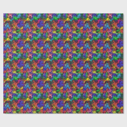 Abstracte kleurrijke tweeling / cadeaupapier (Vlak)