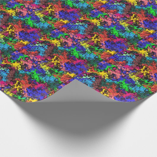 Abstracte kleurrijke tweeling / cadeaupapier (Hoek)