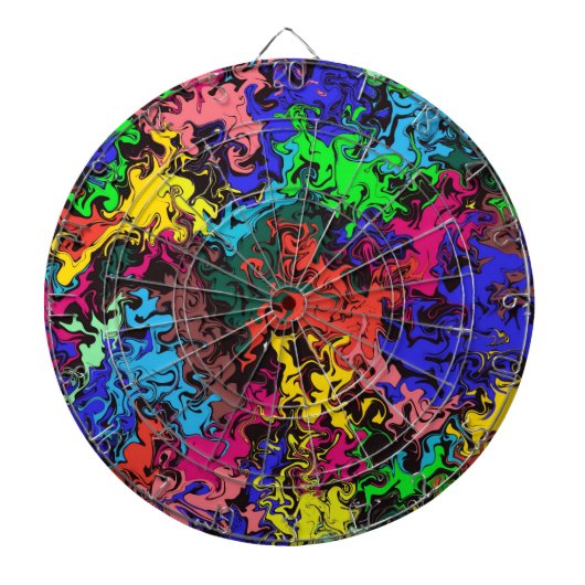 Abstracte kleurrijke tweeling / dartbord (Voorkant)