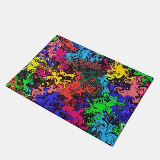 Abstracte kleurrijke tweeling / deurmat (Schuin)