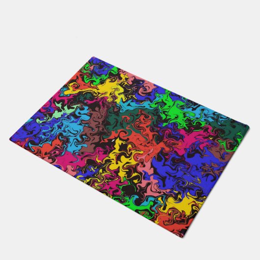 Abstracte kleurrijke tweeling / deurmat (Schuin)