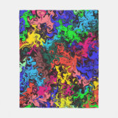Abstracte kleurrijke tweeling / fleece deken (Voorkant)