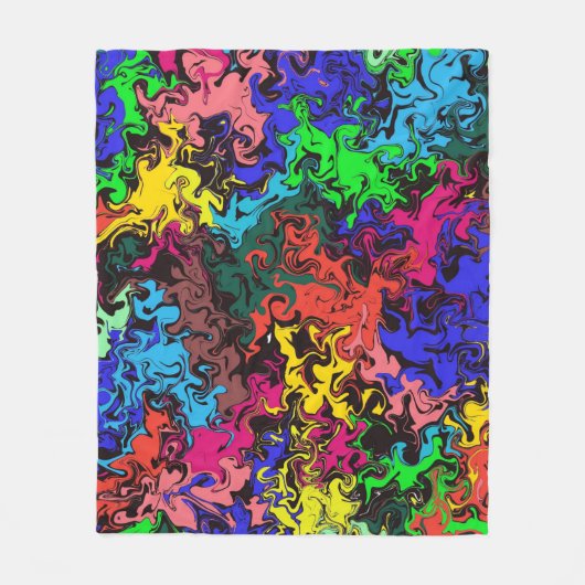 Abstracte kleurrijke tweeling / fleece deken (Voorkant)