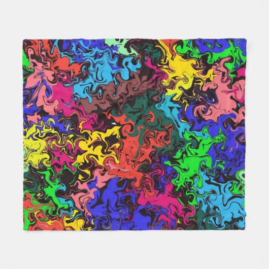 Abstracte kleurrijke tweeling / fleece deken (Voorkant (Horizontaal))