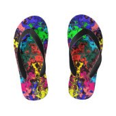 Abstracte kleurrijke tweeling / kinder teenslippers (Voetbed)
