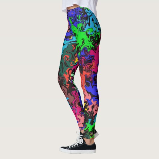 Abstracte kleurrijke tweeling / leggings (Links)