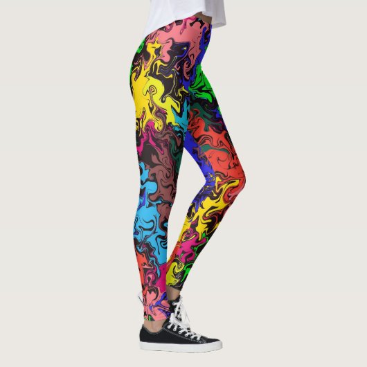 Abstracte kleurrijke tweeling / leggings (Rechts)