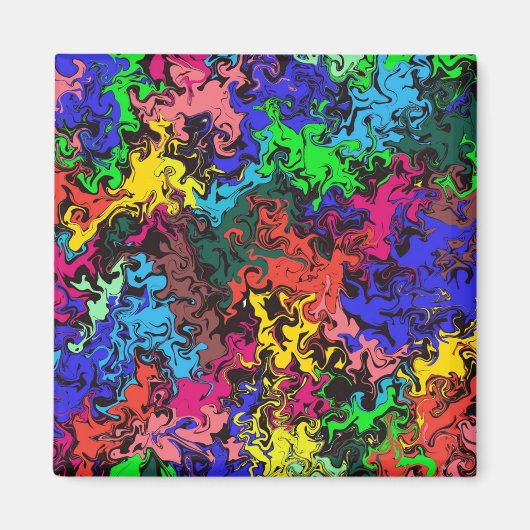 Abstracte kleurrijke tweeling / magneet (Voorkant)
