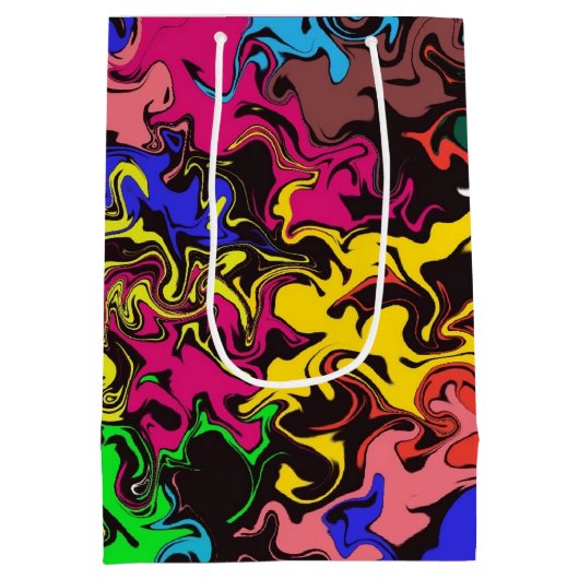 Abstracte kleurrijke tweeling / medium cadeauzakje (Achterkant)