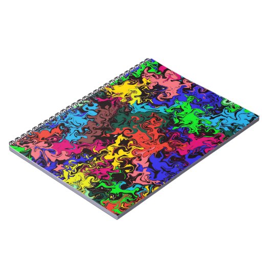 Abstracte kleurrijke tweeling / notitieboek (Linkerzijde)