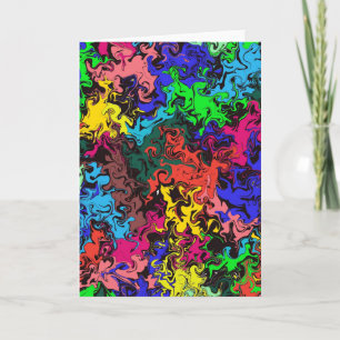 Abstracte kleurrijke tweeling / notitiekaartje