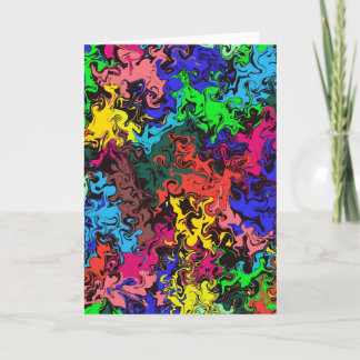 Abstracte kleurrijke tweeling / notitiekaartje