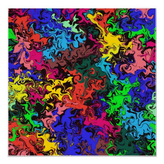 Abstracte kleurrijke tweeling / perfect poster (Voorkant)