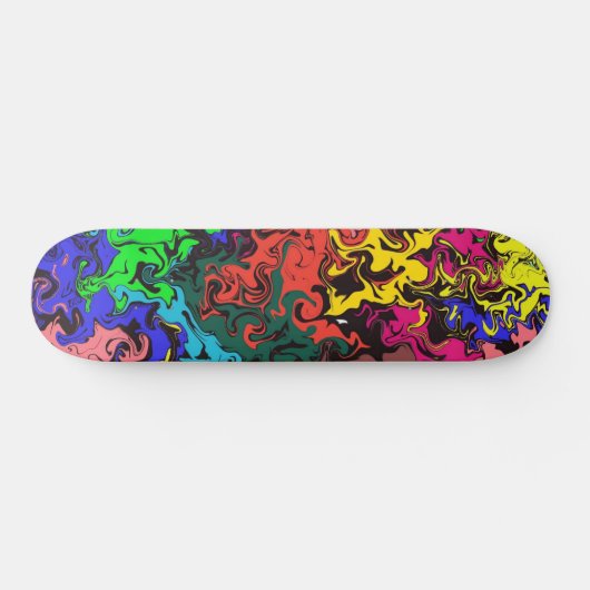 Abstracte kleurrijke tweeling / persoonlijk skateboard (Horizontaal)
