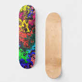 Abstracte kleurrijke tweeling / persoonlijk skateboard (Voorkant)