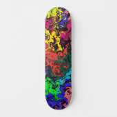 Abstracte kleurrijke tweeling / persoonlijk skateboard (Voorkant)