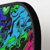 Abstracte kleurrijke tweeling / pickleball paddle (Links Detail)