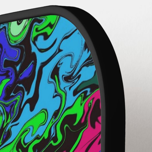 Abstracte kleurrijke tweeling / pickleball paddle (Links Detail)